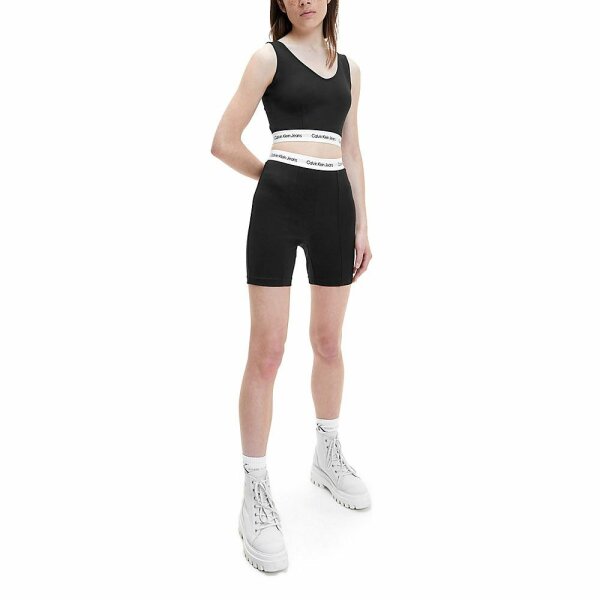 j20j218278_beh_calvin_klein_women_croptop_black_5 ΤΟΠ ΚΟΝΤΟ ΜΑΥΡΟ CALVIN KLEIN JEANS J20J218278 - Image 4