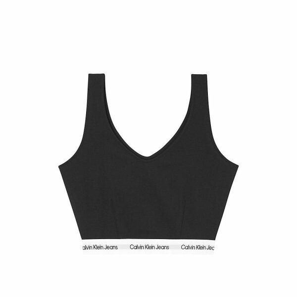 j20j218278_beh_calvin_klein_women_croptop_black_6 ΤΟΠ ΚΟΝΤΟ ΜΑΥΡΟ CALVIN KLEIN JEANS J20J218278 - Image 5