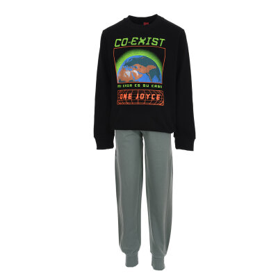 Φόρμα Joyce μαύρο-χακί ανοιξιάτικη "co-exist" 03-13933-02