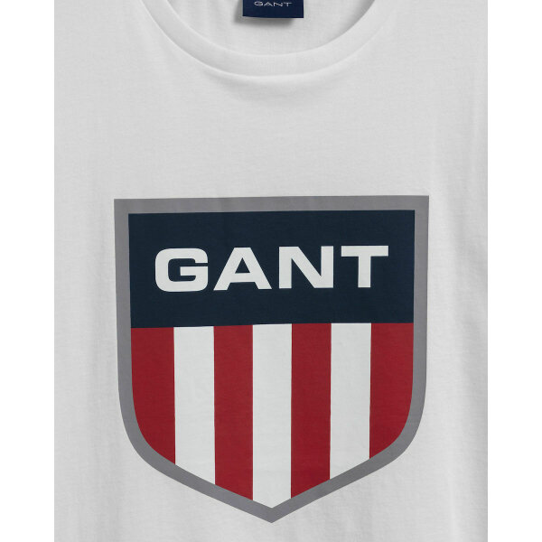 Ανδρική Μπλούζα GANT RETRO 2003123 Λευκό - Image 4