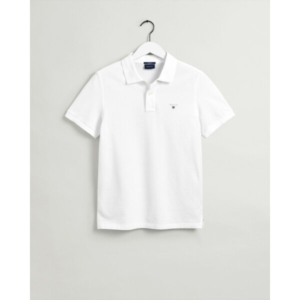 202201-2201-110-flat-fv-1 Ανδρική Μπλούζα Polo Rugger GANT 2201 Λευκό - Image 5