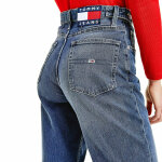 Tommy Hilfiger Ψηλόμεσο Tapered Fit Γυναικείο Jean Παντελόνι Denim Dark DW0DW10907-1BK - Image 4
