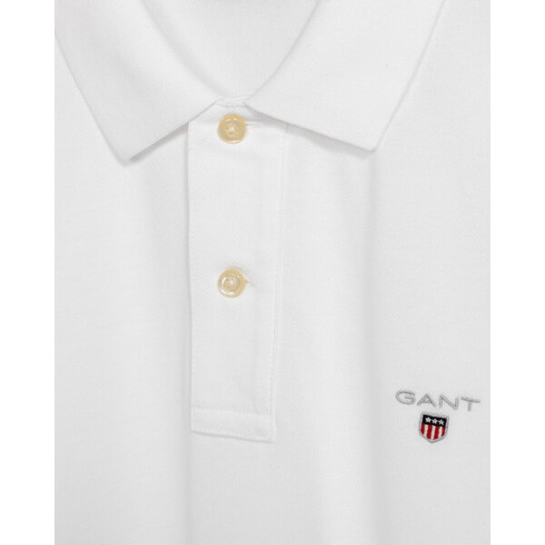 2201-110-detail-fv-1 Ανδρική Μπλούζα Polo Rugger GANT 2201 Λευκό - Image 2