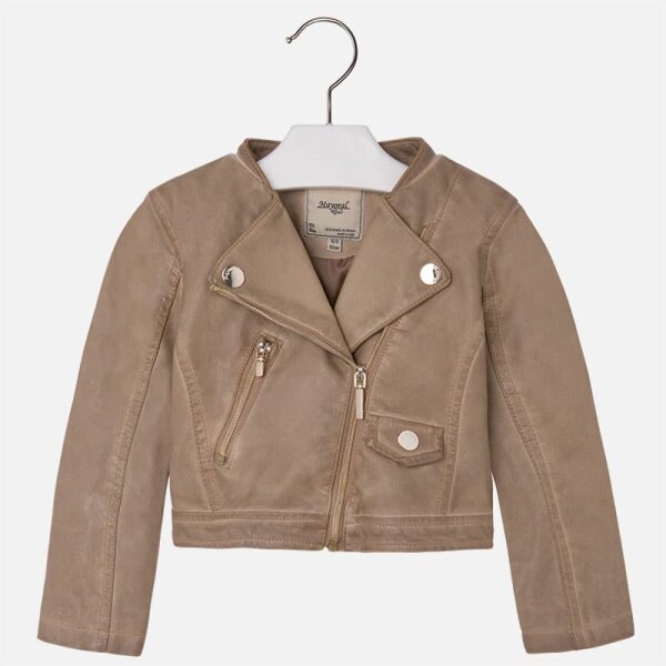 27-03463-078-800-2 Μπουφάν Δερματίνη με Φερμουάρ Μπεζ Mayoral 03463-078 - Image 1