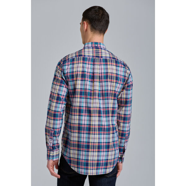 285368 Ανδρικό Πουκάμισο GANT REG CHECK 3020370 Μπλέ - Image 2