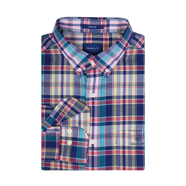 285369 Ανδρικό Πουκάμισο GANT REG CHECK 3020370 Μπλέ - Image 3