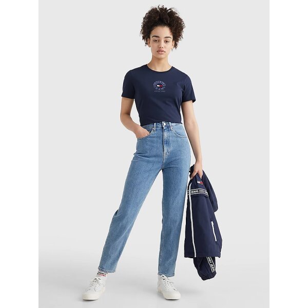 DW0DW12936_1A5_alternate1 ΠΑΝΤΕΛΟΝΙ ΓΥΝΑΙΚΕΙΟ MOM ULTRA HIGH RISE TAPERED JEANS TOMMY JEANS - Image 1