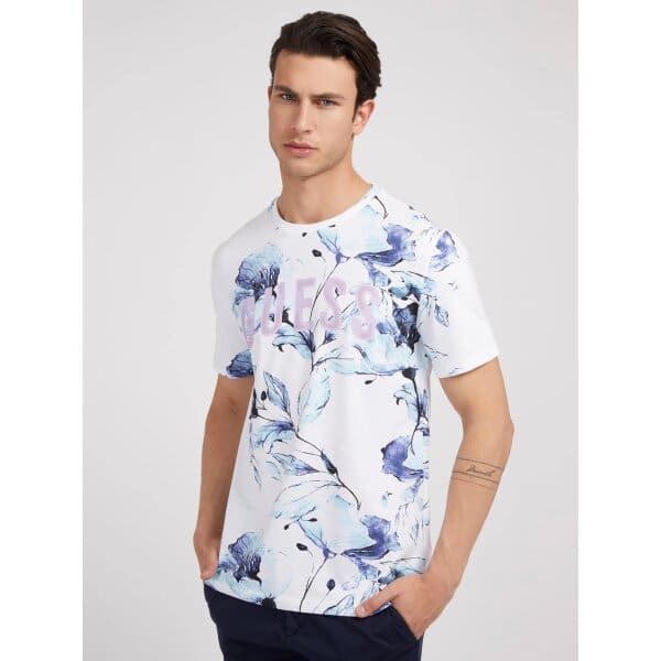 Ανδρική Μπλούζα GUESS PM2GI12J1311 NATT CN Λευκό - Image 2