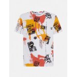 Ανδρική Μπλούζα GUESS PM2GI29K9RM1 PAINT SPLATTER Λευκό - Image 5