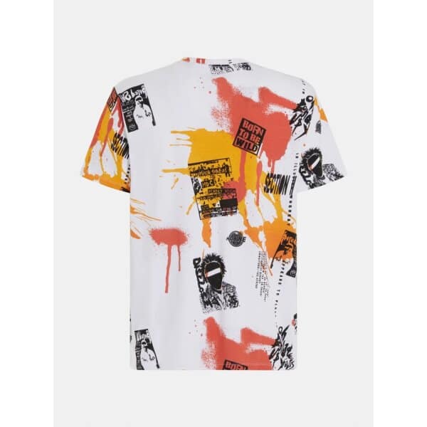 Ανδρική Μπλούζα GUESS PM2GI29K9RM1 PAINT SPLATTER Λευκό - Image 6