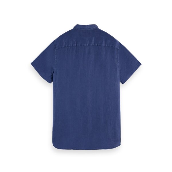 Scotch-&-Sod_SS22_0004_166011 (1) Ανδρικό Πουκάμισο SCOTCH & SODA GARMENT DYED LINEN 166011 Μπλέ - Image 3