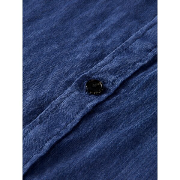 Scotch-&-Sod_SS22_0004_166011 (2) Ανδρικό Πουκάμισο SCOTCH & SODA GARMENT DYED LINEN 166011 Μπλέ - Image 2
