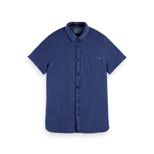 Scotch-&-Sod_SS22_0004_166011 Ανδρικό Πουκάμισο SCOTCH & SODA GARMENT DYED LINEN 166011 Μπλέ - Image 1