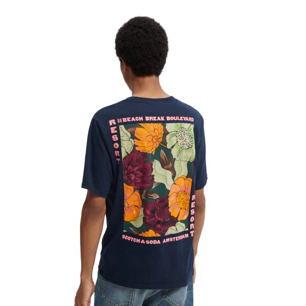 Ανδρική Μπλούζα SCOTCH & SODA 166652 GRAPHIC CREWNECK Μπλέ - Image 3