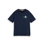 Ανδρική Μπλούζα SCOTCH & SODA 166652 GRAPHIC CREWNECK Μπλέ