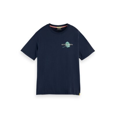 Ανδρική Μπλούζα SCOTCH & SODA 166652 GRAPHIC CREWNECK Μπλέ