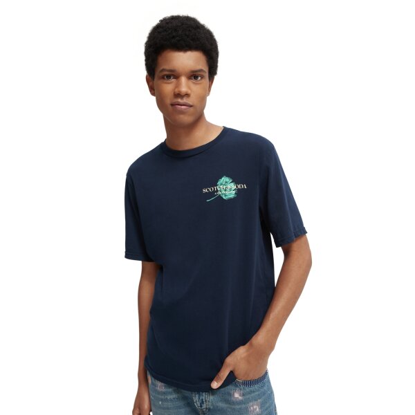 Ανδρική Μπλούζα SCOTCH & SODA 166652 GRAPHIC CREWNECK Μπλέ - Image 7