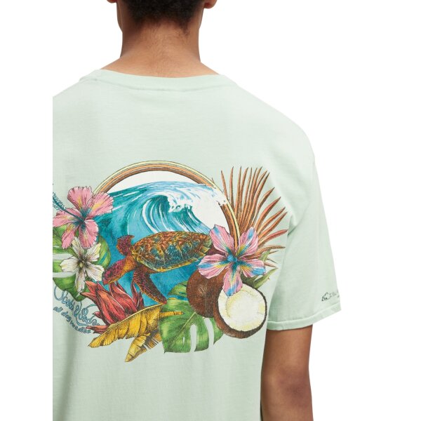 Ανδρική Μπλούζα SCOTCH & SODA 166048 RELAXED ARTWORK Πράσινο - Image 5