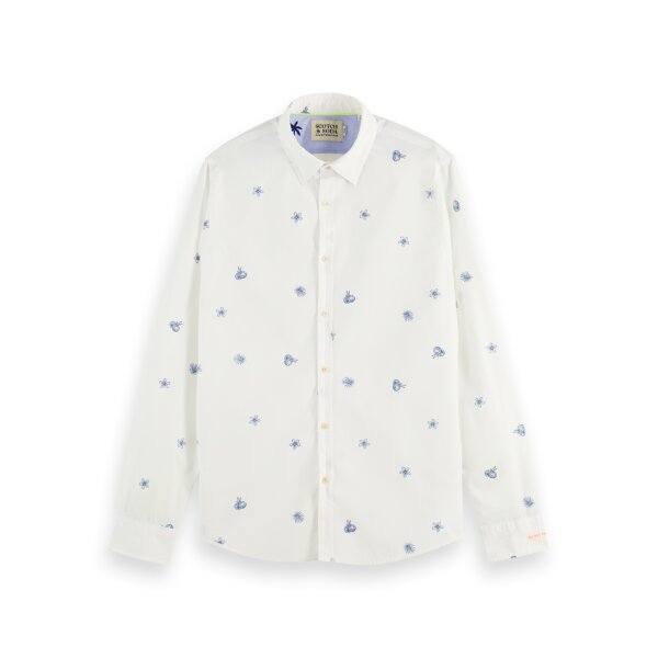 Scotch-&-Sod_SS22_0217_166008 Ανδρικό Πουκάμισο SCOTCH & SODA 166008 PRINTED POPLIN Λευκό - Image 1