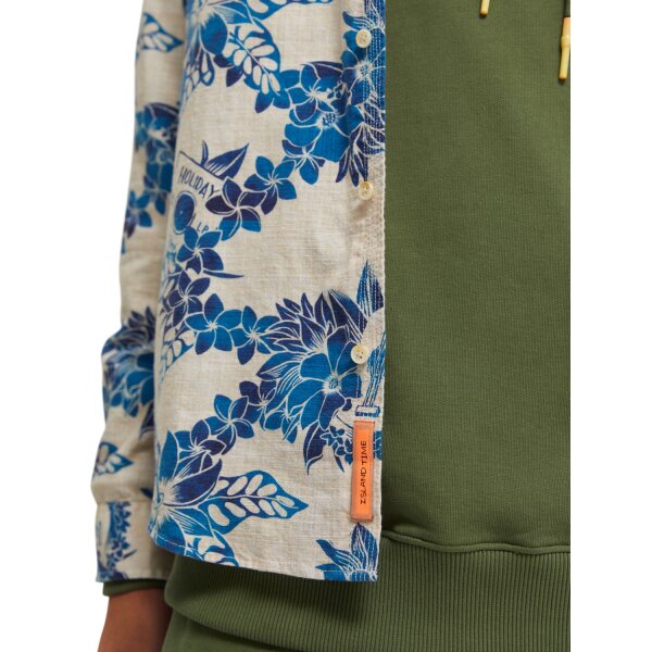 Ανδρικό Πουκάμισο SCOTCH & SODA 165902 PRINTED ORGANIC POPLIN Λευκό - Image 5