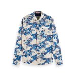 Ανδρικό Πουκάμισο SCOTCH & SODA 165902 PRINTED ORGANIC POPLIN Λευκό