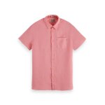 Ανδρικό Πουκάμισο SCOTCH & SODA GARMENT DYED LINEN 166011 Ροζ
