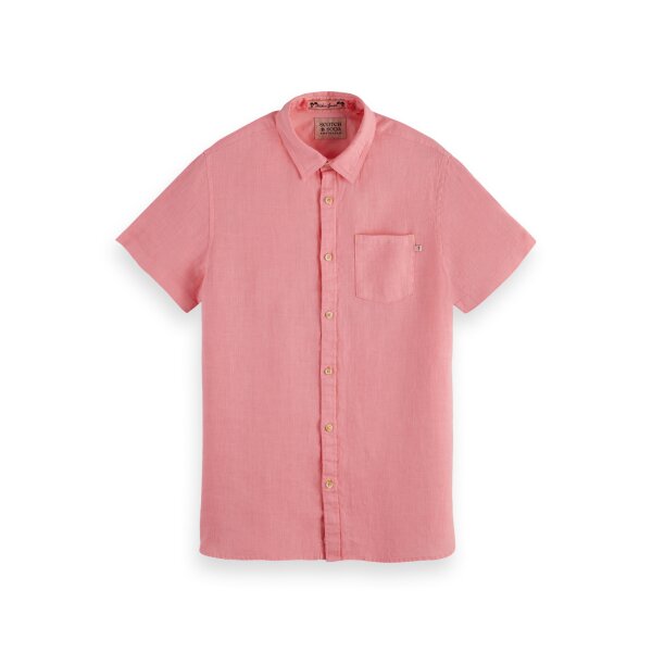 Ανδρικό Πουκάμισο SCOTCH & SODA GARMENT DYED LINEN 166011 Ροζ - Image 1