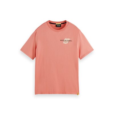 Ανδρική Μπλούζα SCOTCH & SODA 166652 GRAPHIC CREWNECK Ροζ