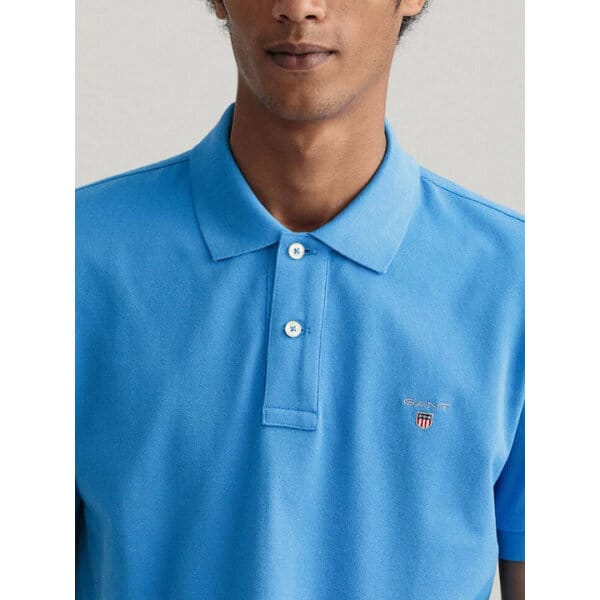 fixedratio_20220317114103_088b9a80 Ανδρική Μπλούζα Polo Rugger GANT 2201 Γαλάζιο - Image 4
