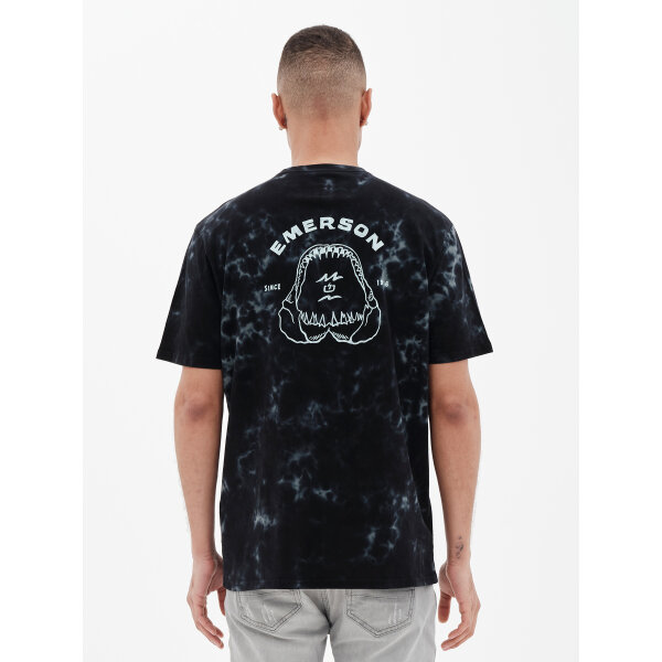 221.EM33.27TD-TIE-DYE-EBONY_3 Ανδρική Μπλούζα EMERSON TIE DYE 221.EM33.27TD Μαύρο - Image 3