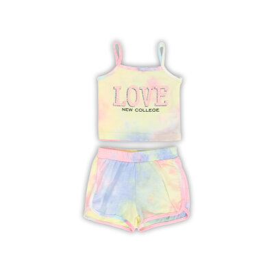 ΣΕΤ ΜΕ ΣΟΡΤΣΑΚΙ ΚΟΡΙΤΣΙ ΡΟΖ TIE DYE NEW COLLEGE 33-8351