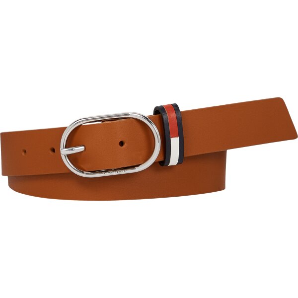 ΓΥΝΑΙΚΕΙΑ ΖΩΝΗ OVAL BUCKLE SIGNATURE LEATHER BELT TOMMY JEANS AW0AW11652-GTU - Image 1