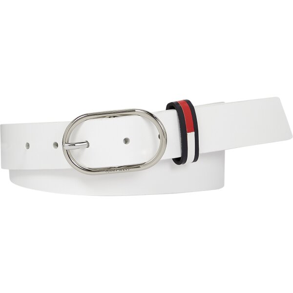 ΓΥΝΑΙΚΕΙΑ ΖΩΝΗ OVAL BUCKLE SIGNATURE LEATHER BELT TOMMY JEANS AW0AW11652-YBR - Image 1