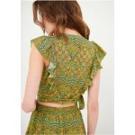Εμπριμέ τοπ με λαιμόκοψη V Πράσινο FUNKY BUDDHA FBL005-131-17 - Image 4