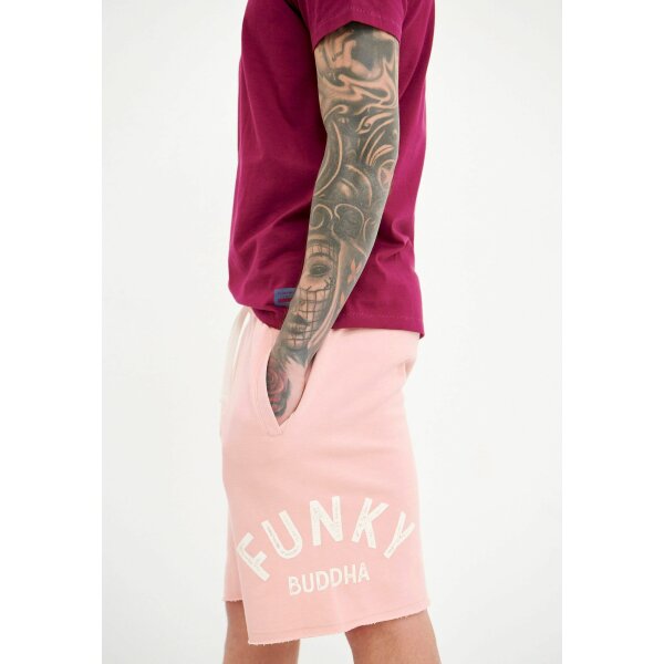 Ανδρική Βερμούδα Φούτερ FUNKY BUDDHA FBM005-051-03 ΡΟΖ - Image 3