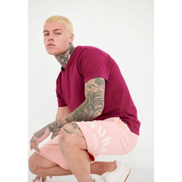 Ανδρική Βερμούδα Φούτερ FUNKY BUDDHA FBM005-051-03 ΡΟΖ - Image 5