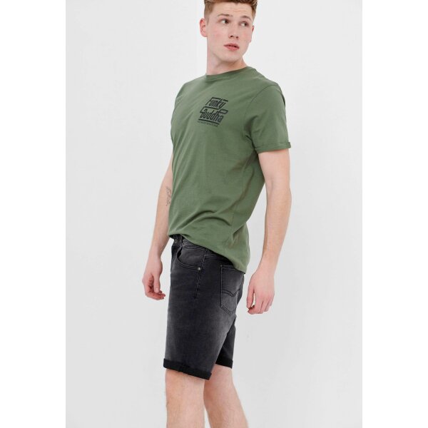 Ανδρική Βερμούδα Τζιν FUNKY BUDDHA FBM005-071-03 Μαύρο - Image 3