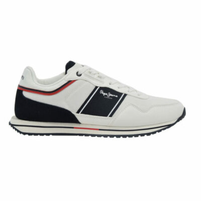 Ανδρικό Παπούτσι PEPE JEANS TOUR CLUB BASIC PMS30799 Λευκό-Μπλέ