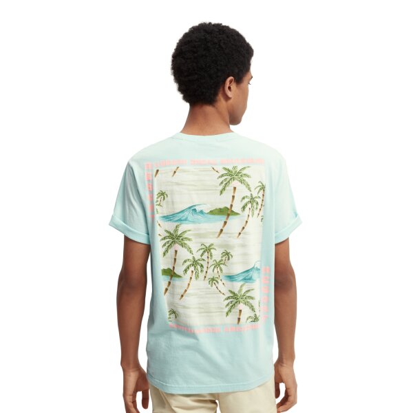 Ανδρική Μπλούζα SCOTCH & SODA 166652 GRAPHIC CREWNECK Πράσινο - Image 3