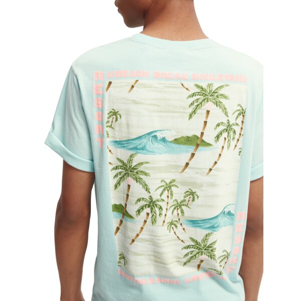 Ανδρική Μπλούζα SCOTCH & SODA 166652 GRAPHIC CREWNECK Πράσινο - Image 4