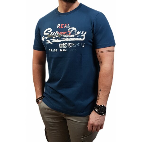 Ανδρική Μπλούζα SUPERDRY M1011321A Μπλέ - Image 3