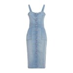 Φόρεμα Τζιν με Κουμπιά Guess W2GK32D4K94-PLLG