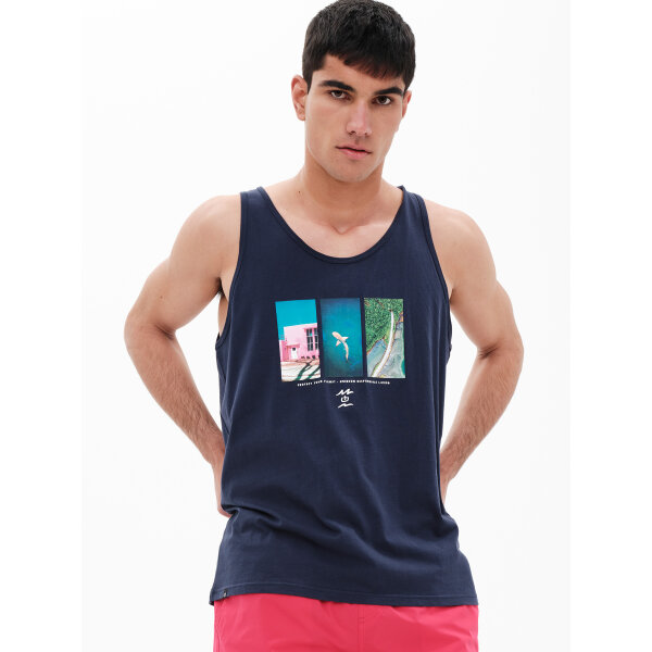 Ανδρική Μπλούζα Αμάνικη  EMERSON 221.EM37.63 Μπλέ - Image 7