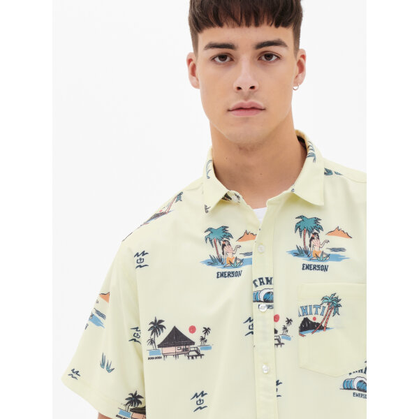 Ανδρικό Πουκάμισο EMERSON 221.EM61.03 Κίτρινο - Image 6