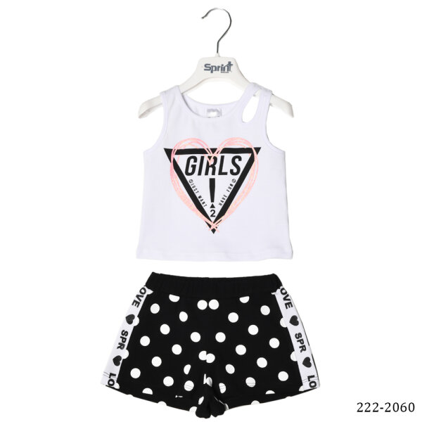 222-2060 WHITE-100 ΣΕΤ SHORTS ΚΟΡΙΤΣΙ GIRLS SPRINT 222-2060 - Image 1