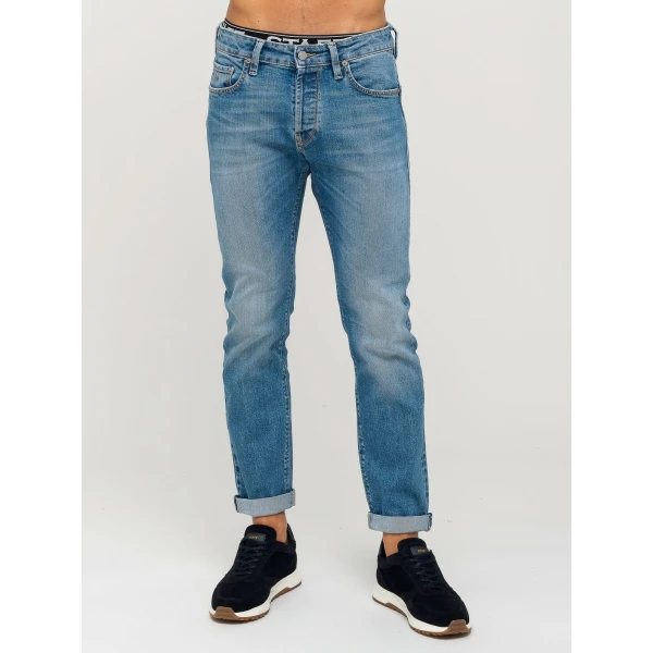 5-829.585.B3.NOS-2-900x1200 Ανδρικό Παντελόνι STAFF Τζιν 5-829.585.B3.NOS SIMON Μπλέ Ξεβαμμένο - Image 2