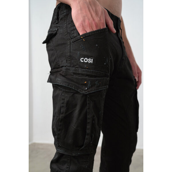 BONNI BLACK DET Ανδρικό Παντελόνι Cargo Cosi 59 BONNI Μαύρο - Image 3