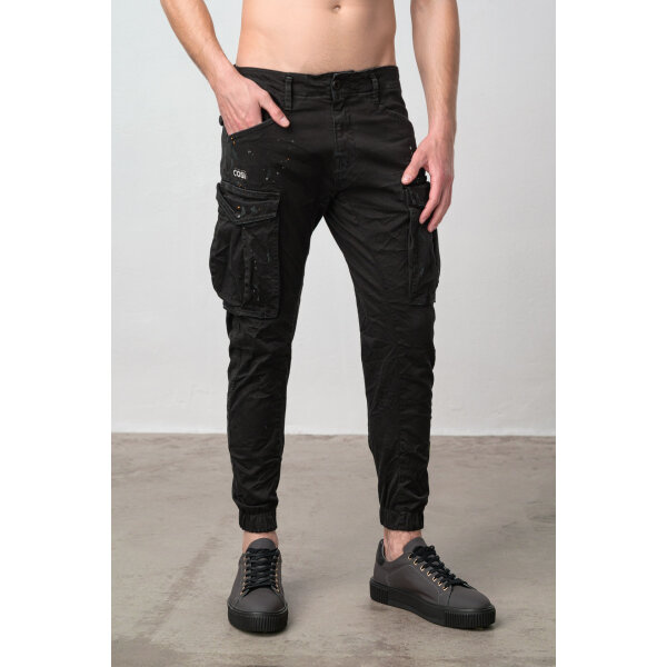 BONNI BLACK FRONT Ανδρικό Παντελόνι Cargo Cosi 59 BONNI Μαύρο - Image 4