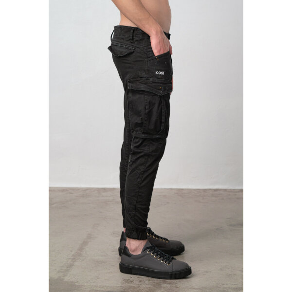 BONNI BLACK SIDE Ανδρικό Παντελόνι Cargo Cosi 59 BONNI Μαύρο - Image 5