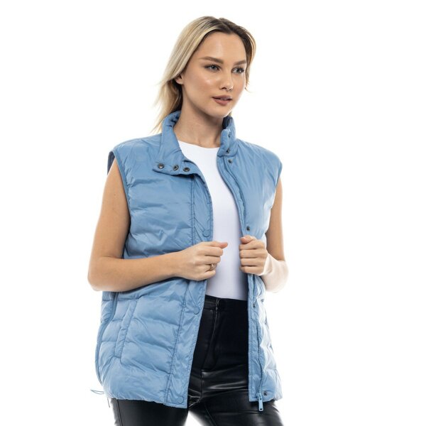 Biston fashion γυναικείο ultra light γιλέκο Γαλάζιο 47-102-004 - Image 3
